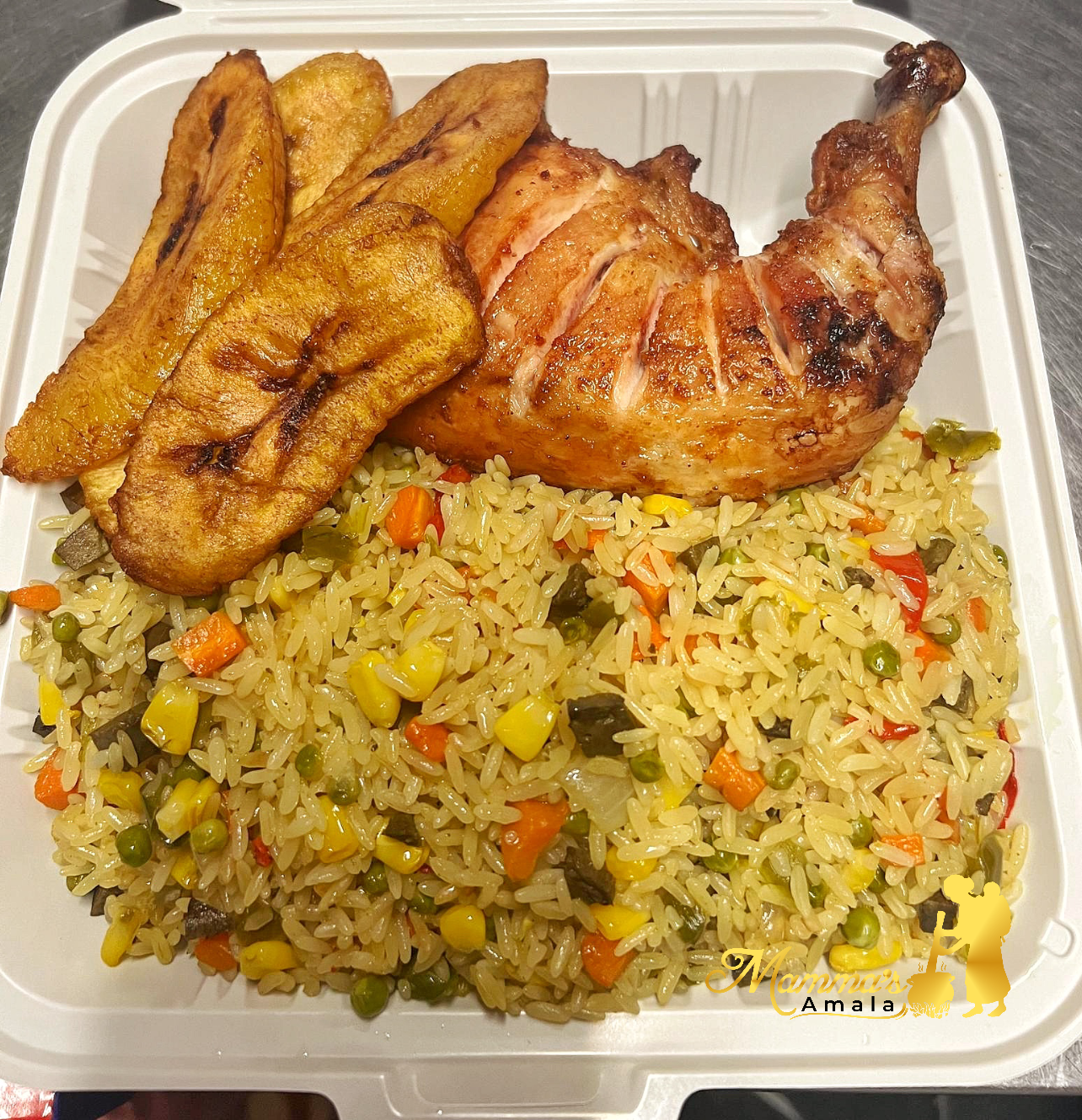 Fried Rice & Chicken, Plantain
